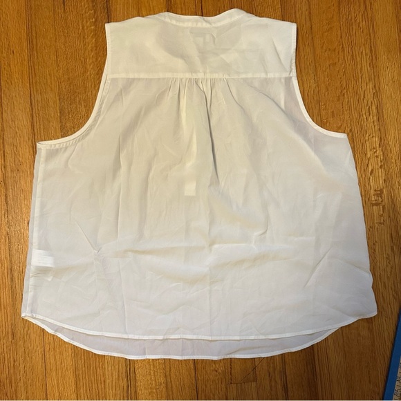 J Crew Womens XXL Sleeveless V-neck Popover Top in Marine Salt Ivory(j)10 - Picture 7 of 10